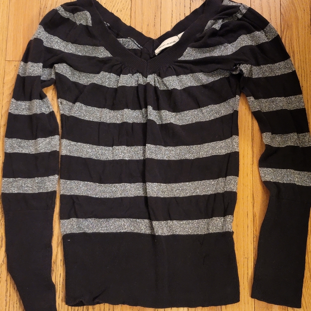 Black and silver DKNY sweater- early 00's